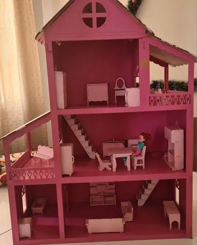 CASINHA DE BONECA PINK GRANDE - WOOD TOYS - 103