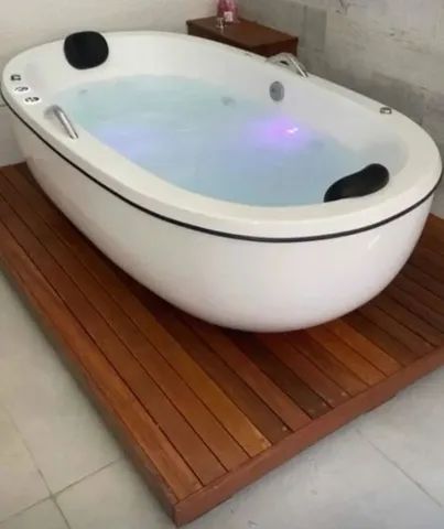 OFURO OVAL COM HIDROMASSAGEM E AQUECEDOR MEDIDA 1.90 X 1.08 X 0.60 DUPLO - Foto 5