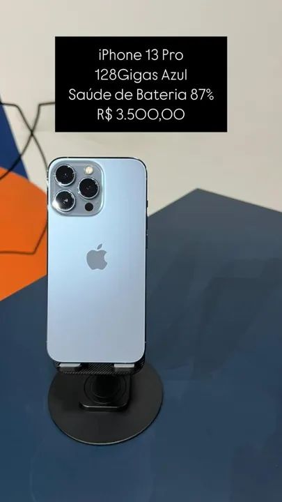 IPhone 13 Pro 128GB Azul Cor exclusiva Saúde de bateria 87% | Loja