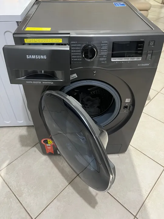 Lava e Seca Samsung WD11J Cor Inox limpa higienizada entregamos e instalamos! Garantia