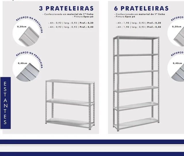 ESTANTE DE AÇO NOVA EM OFERTA 
