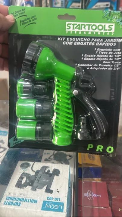 Kit torneira esguicho para jardim com engates rápidos 3 em 1