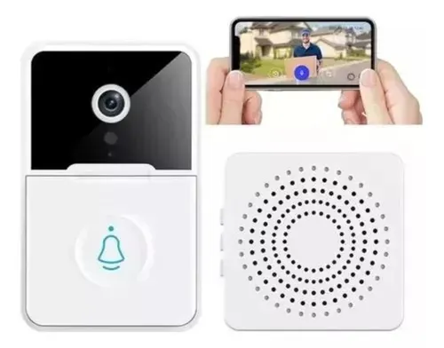 Porteiro Eletrônico Campainha Interfone Com Camera Audio Wifi - Loja Natan Abreu