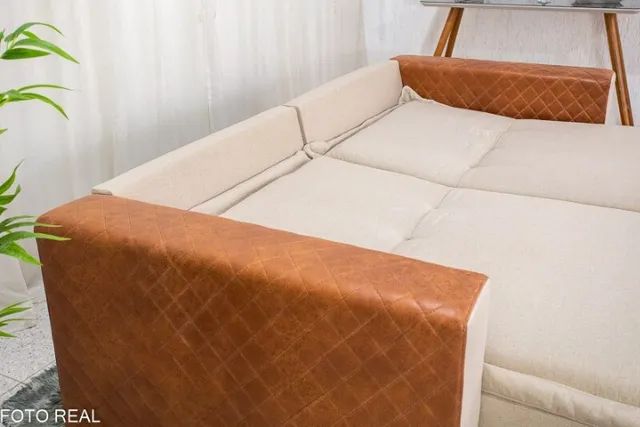 Sofá Retrátil Reclinável e Sofá Cama 2.20m Corinto Linho Até 12x - Frete Grátis  - Foto 3