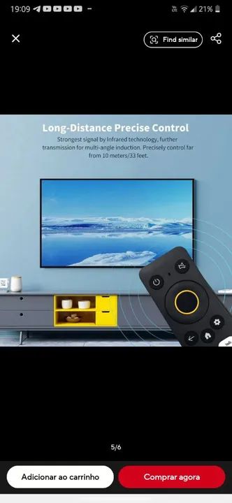 Controle realme stick 4k em otimo estado - Foto 2