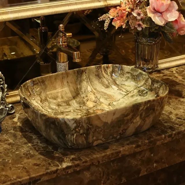 Cuba Apoio Evier Marble Ônix Tiger Banheiro - Foto 2