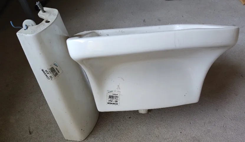 TANQUE LOUÇA C/COLUNA 20L 50X50 BRANCO