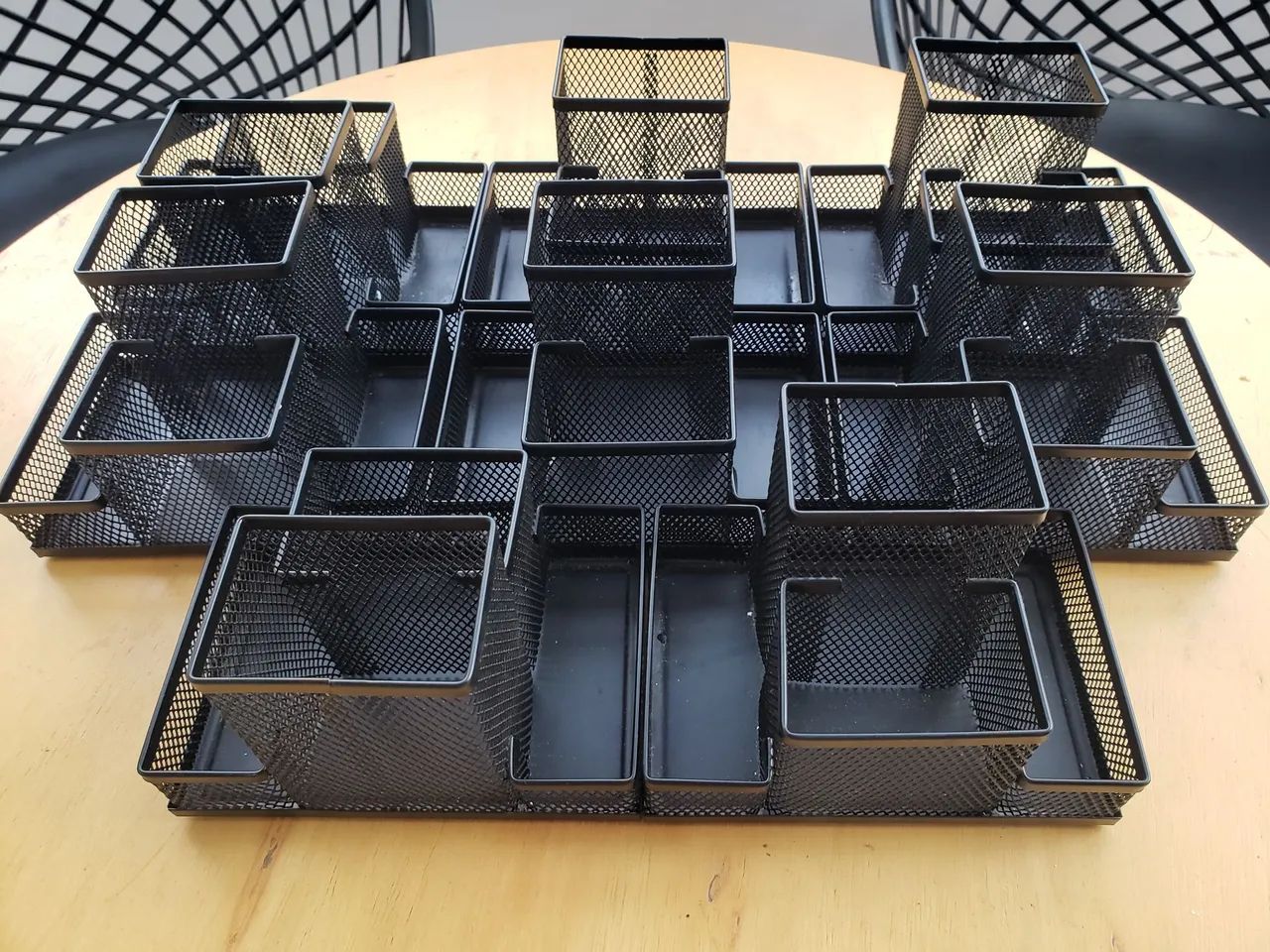 Porta Caneta e organizador de mesa aramado Preto - Foto 3