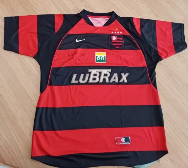 Camisa do Flamengo assinada pelo Zico para Jorge