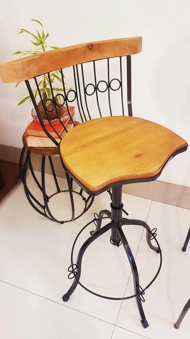 Banqueta Gourmet Bar Ajustável Até 70cm - Foto 3