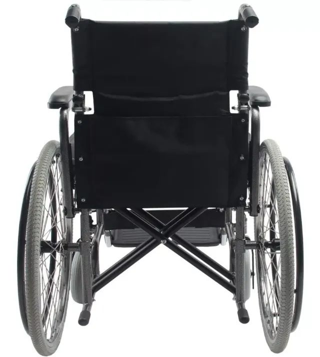 Cadeira De Rodas Dobrável Em Aço D400 T40 Até 120kg Dellamed Cor Inox - Foto 3