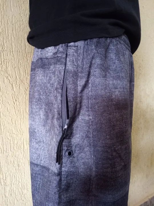 Short Masculino Cinza Marmorizado - Tam M - Foto 3