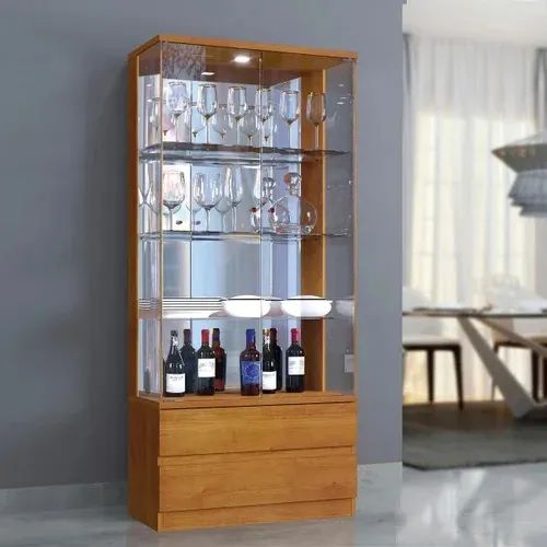 Cristaleira 2 Gavetas Design Moderno com LED r43 - Foto 5
