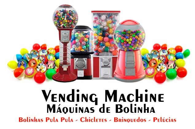 Máquina de Bolinhas - Vending Machine - Operação com 68 Máquinas