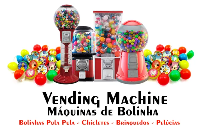 Máquina de Bolinhas - Vending Machine - Operação com 68 Máquinas