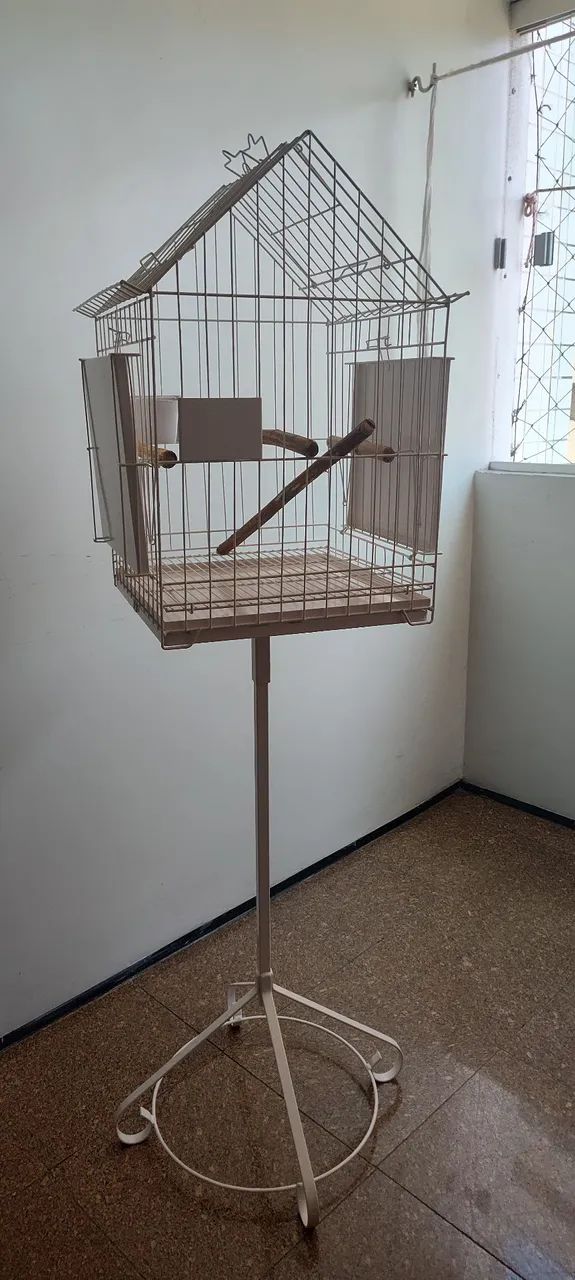 Gaiola para Pássaros com Suporte