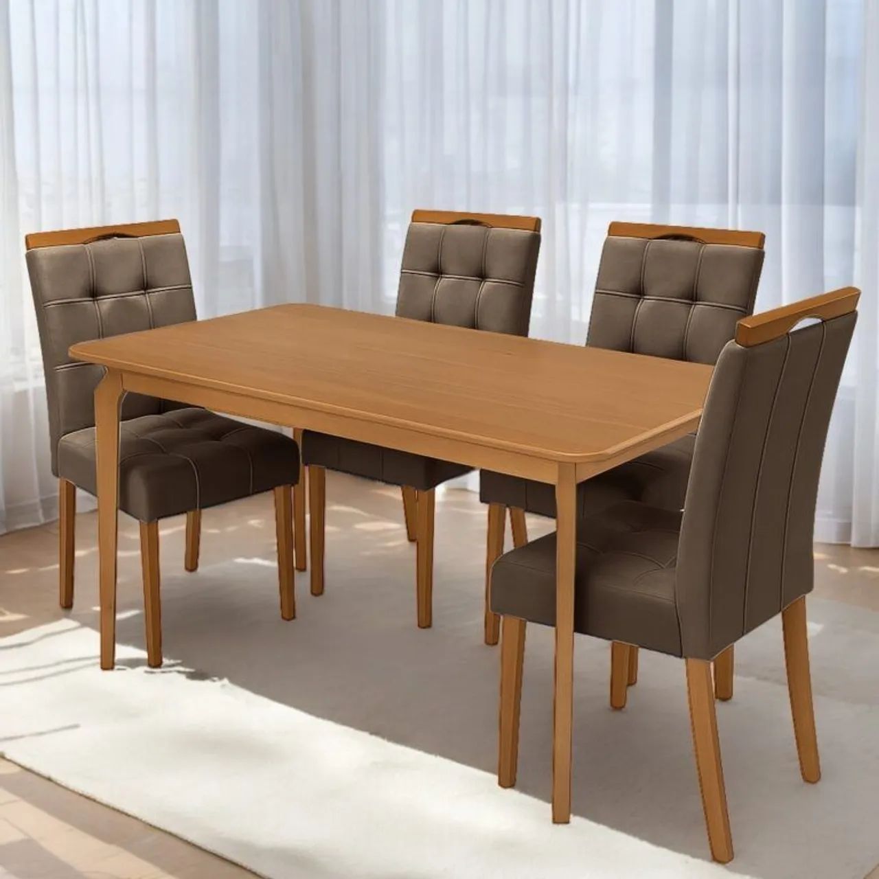 Mesa Alegra com 4 cadeiras Sophia - Entrega Rápida 