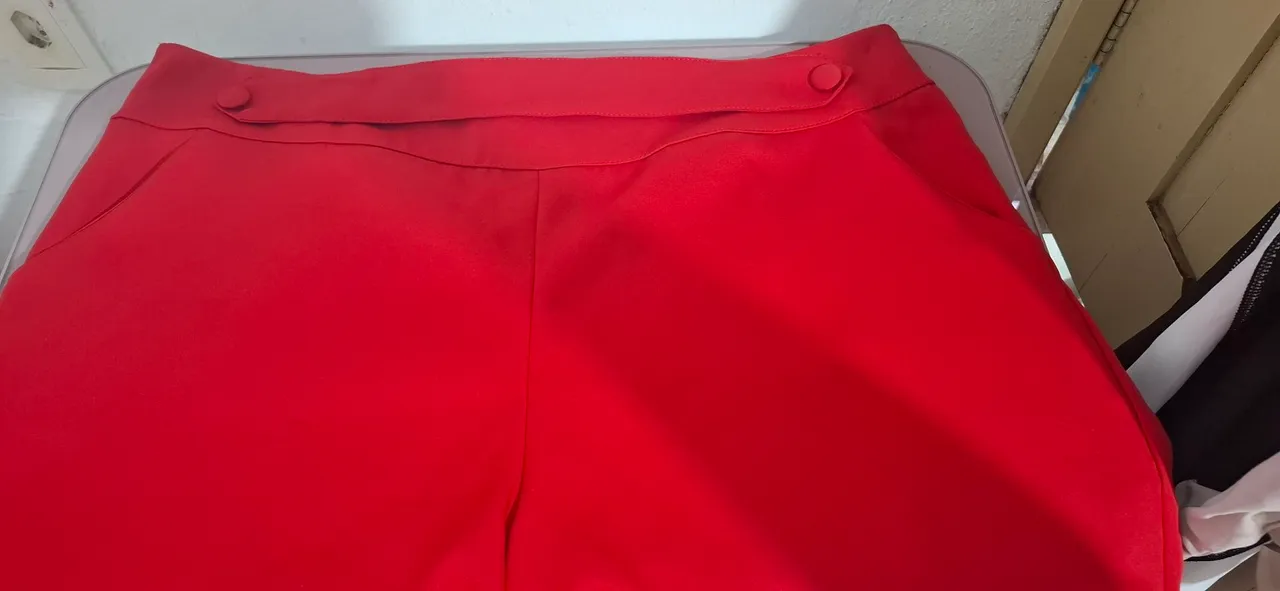 short alfaiataria feminino vermelho