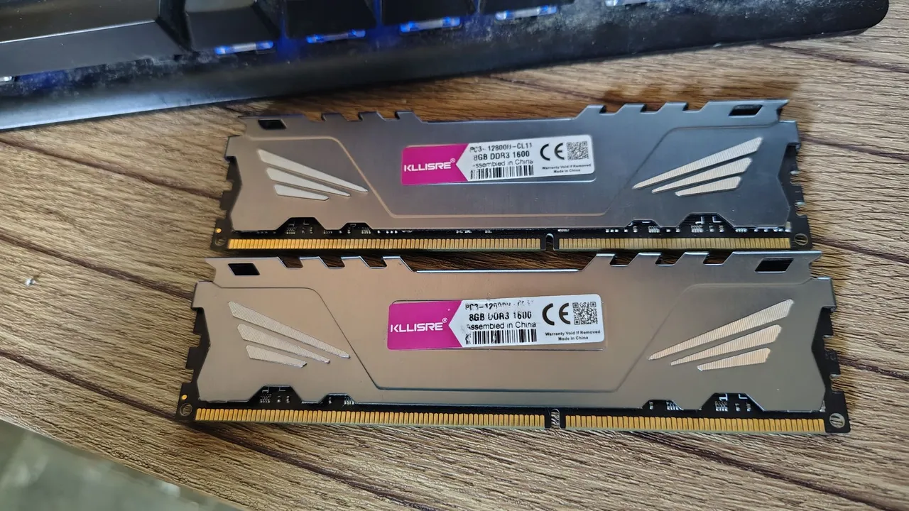 2x 8GB DDR3 1600Mhz Kllisre