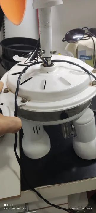 Ventilador de teto Tron Branco 3 pás de mdf e 3 spots - Foto 5