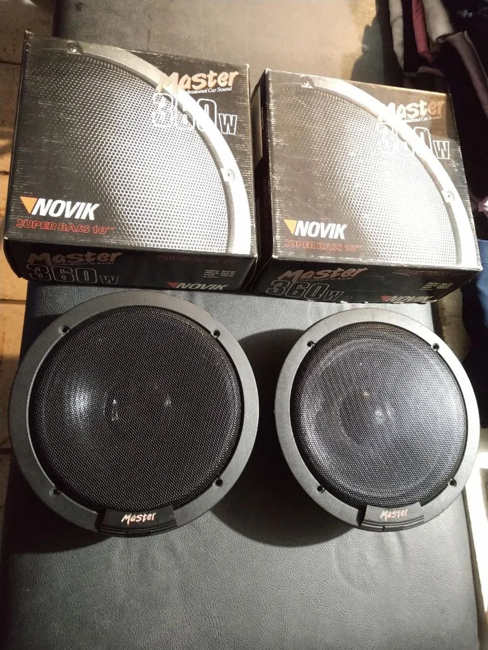 Par de subwoofer de 10" polegadas Novik Master 360W de época anos 90 - Foto 3