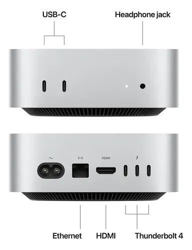 Mac Mini 2025 M4 16gb 256gb 10 Nucleos Cpu Na Garantia Apple