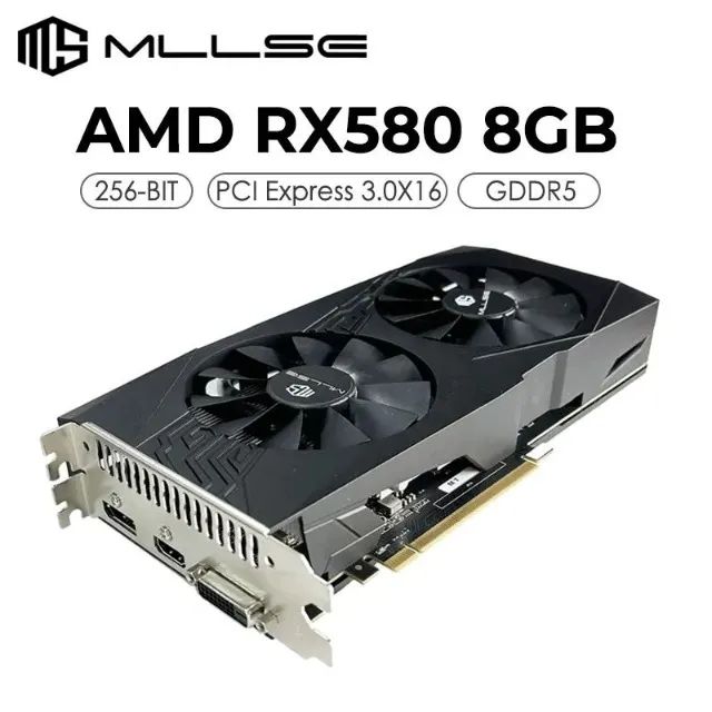 Placa de Video RX 580 8gb 2048SP gddr5 - peça nova