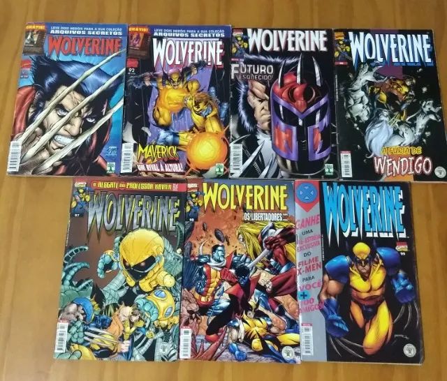 Lote 9 gibis Wolverine Ed. Abril e Panini