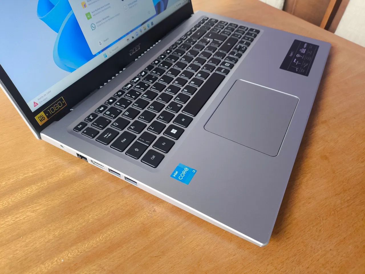 Notebook Acer i3 (11th), SSD M2 nvme de 256 GB, 8 de RAM, Windows 11, tela de 15.6" - Foto 3
