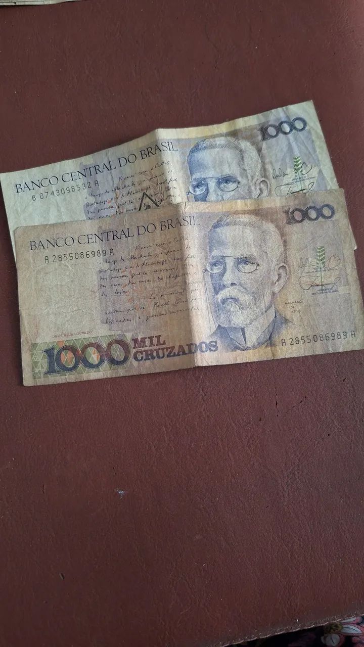 Cédulas Antigas Brasileiras - 1000 Cruzados