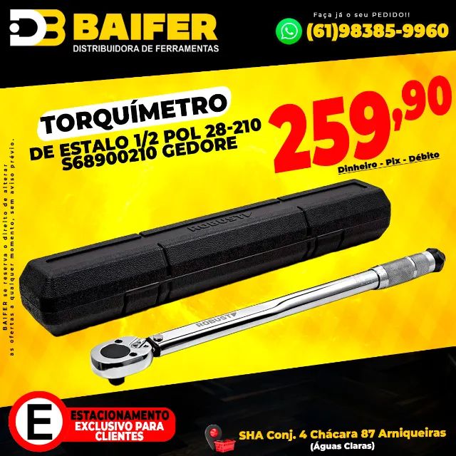 Torquimetro de Estalo 1/2 Pol 28-210 S68900210 Gedore