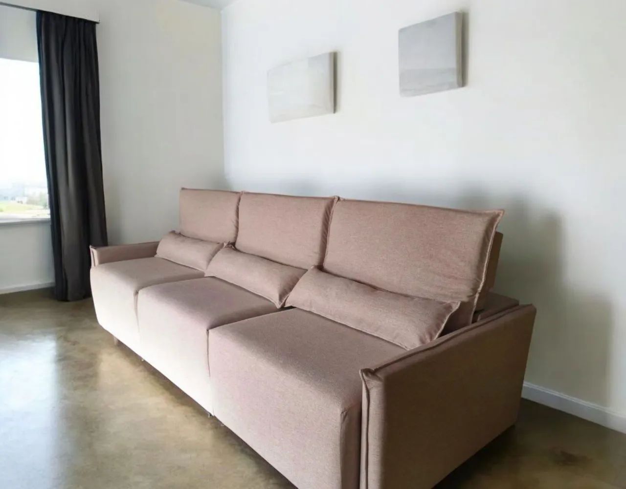 Sofá retrátil e reclinável em linho  - Foto 3