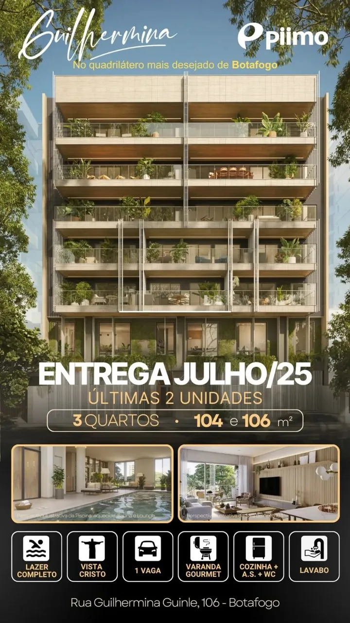 Uma das melhores localizações imóvel com 106m² 3 quartos em Botafogo - Rio de Janeiro - RJ