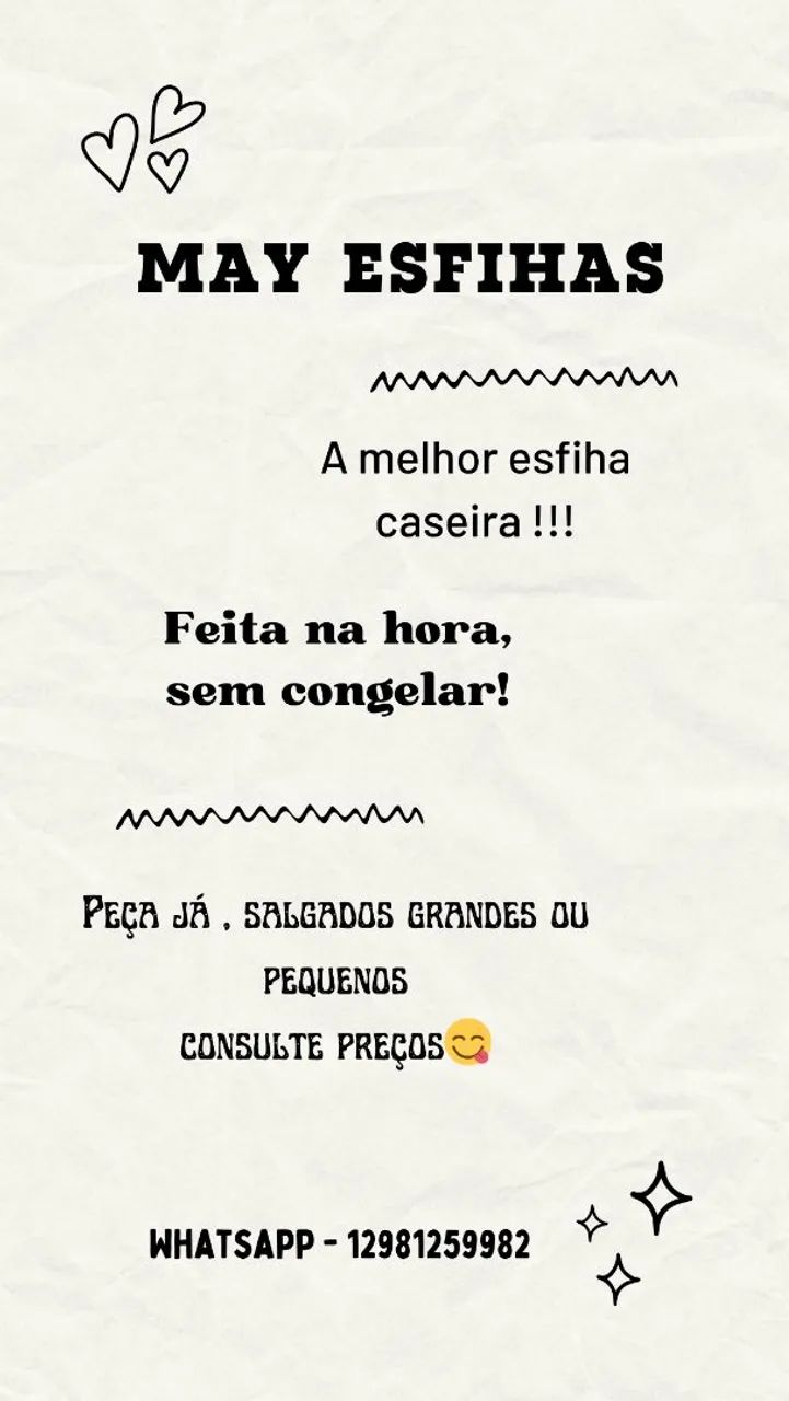 Esfihas Caseiras - Feitas na hora!