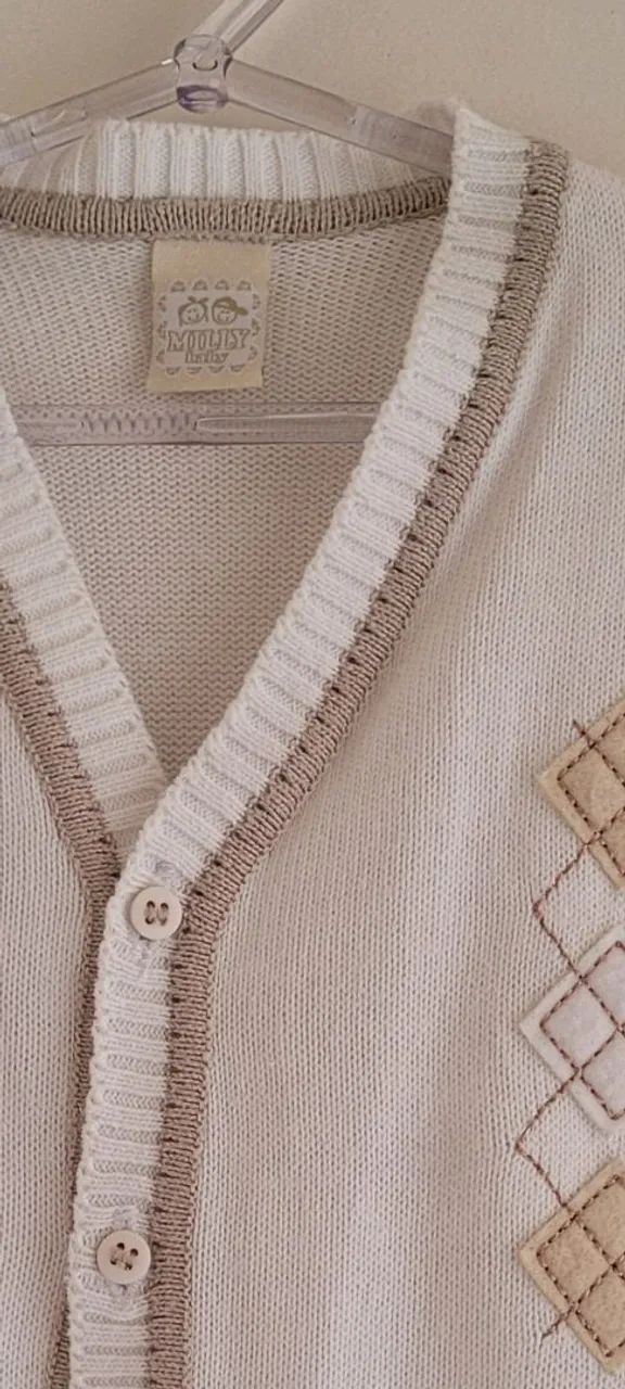 Cardigan branco infantil  - Foto 4