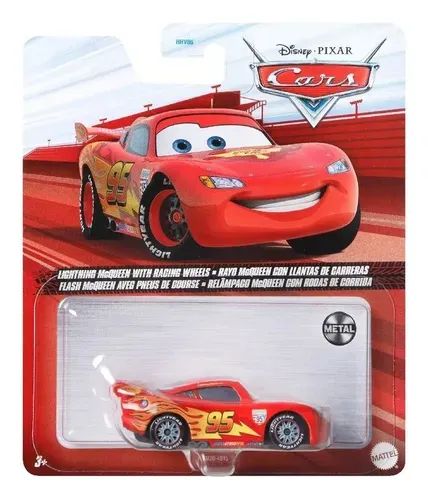 Disney Cars Relâmpago Mcqueen Com Rodas De Corrida Flm20