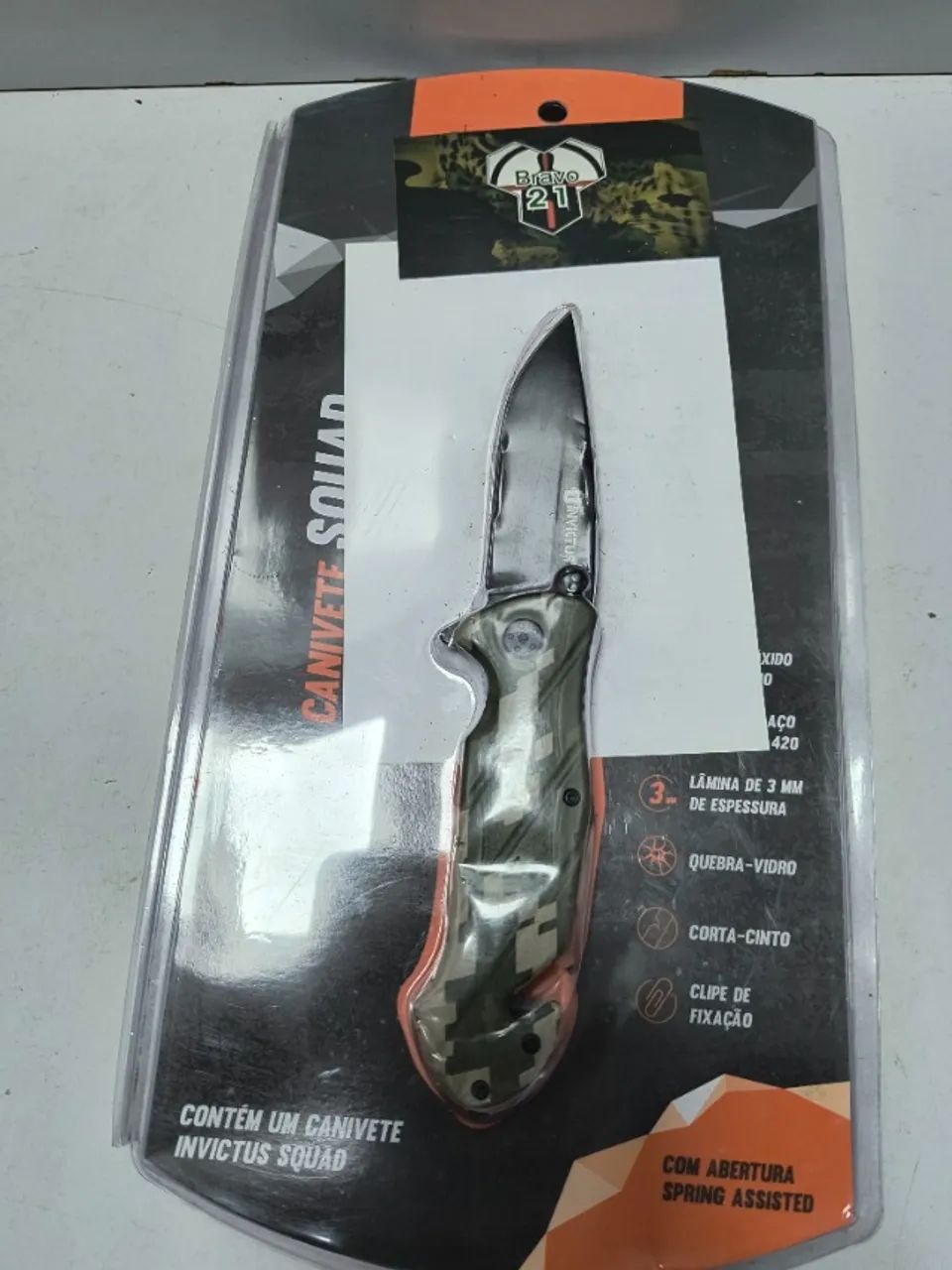 Canivete Squad Invictus Edc Militar Caca Camping