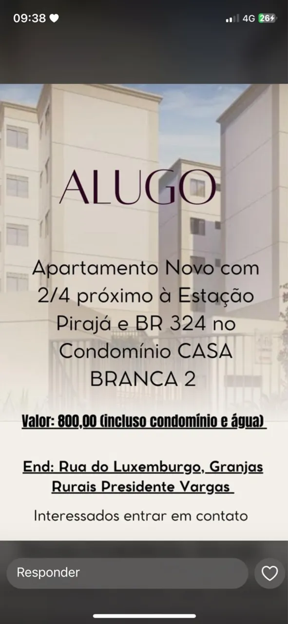 Aluguel/venda de Apartamento