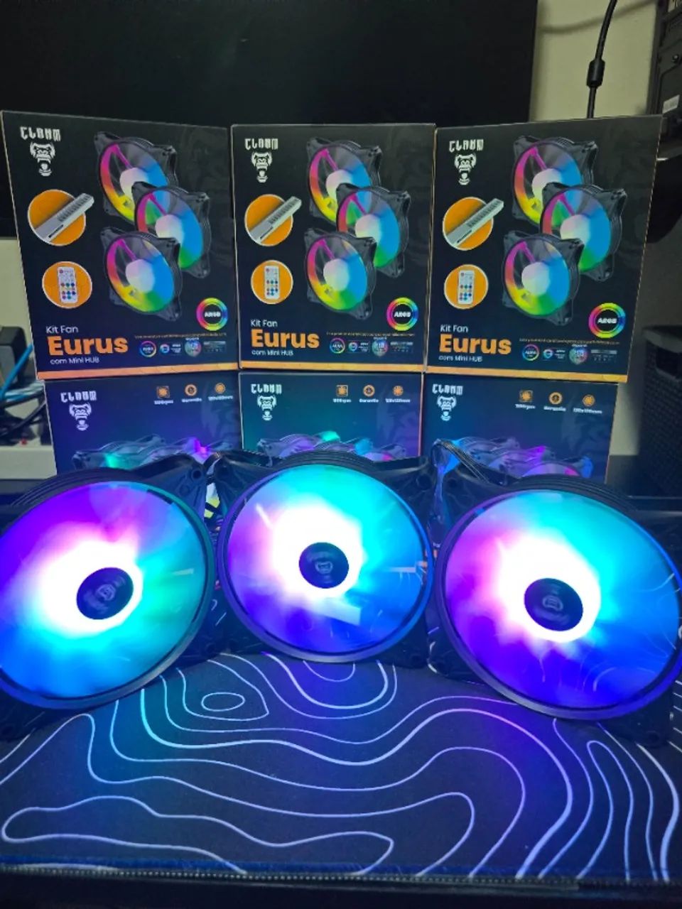 Kit 3 Fans ARGB 6 Pinos + Controladora - Foto 3