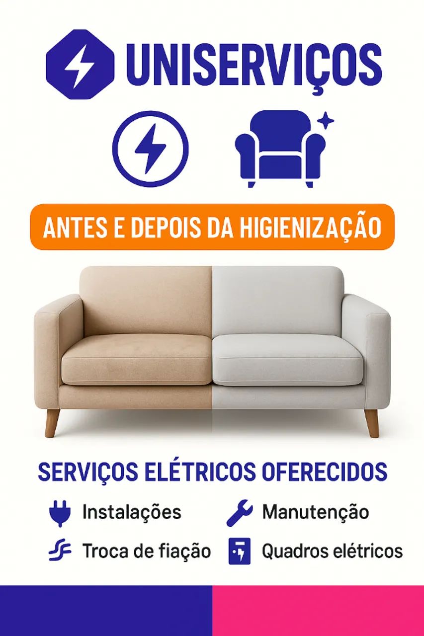  Higienização de Estofados & Manutenção Elétrica 