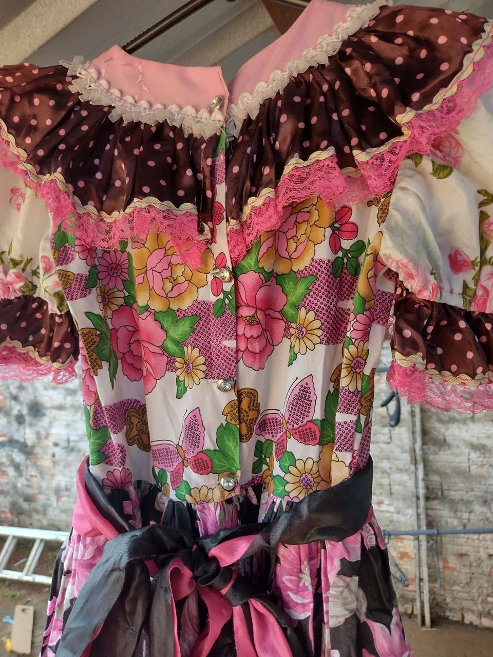 Vestido festa junina valor 50 reas, tamanho 9 a 10 anos  - Foto 5