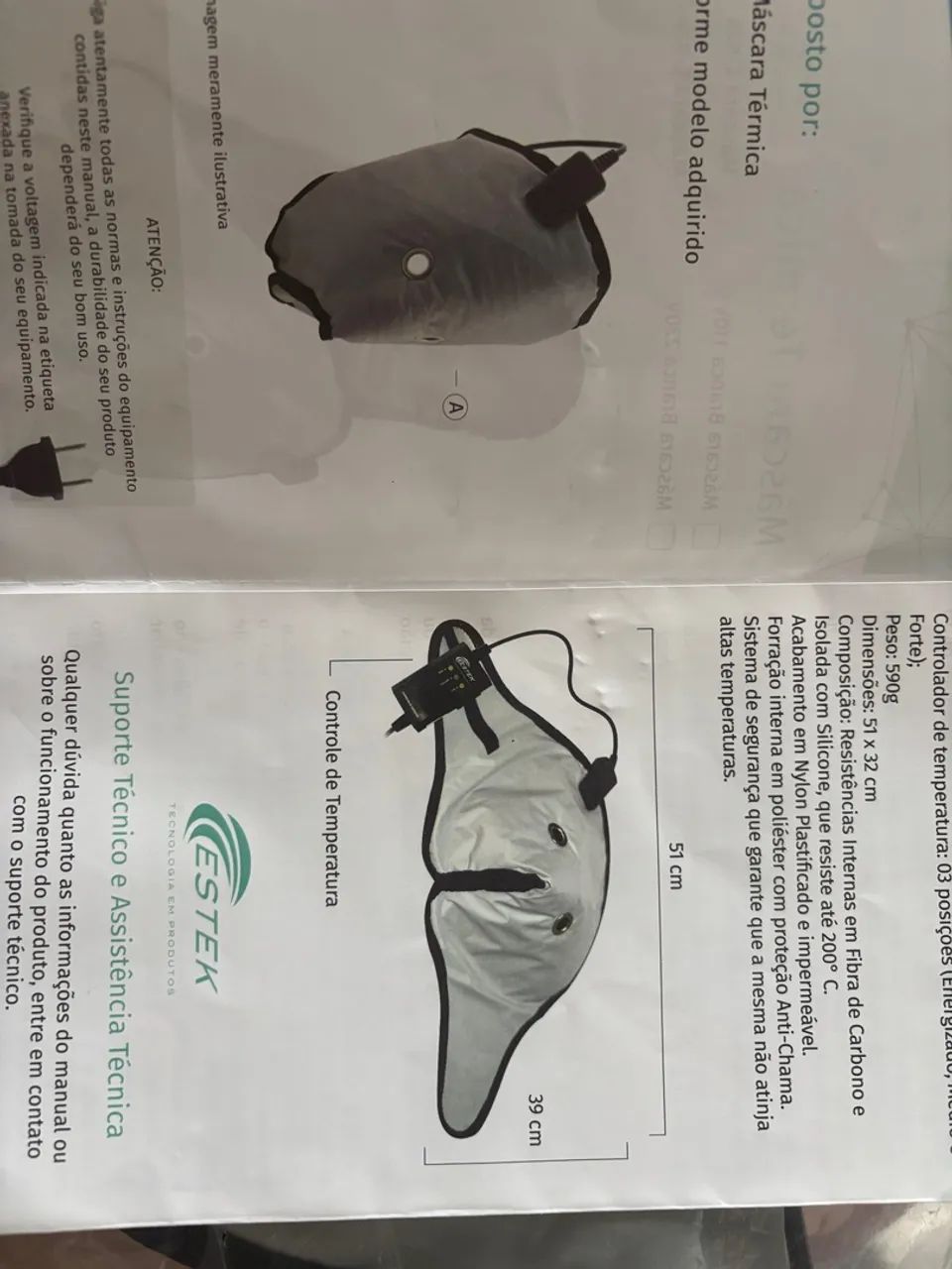 Kit alta frequência Estek e máscara térmica  - Foto 3