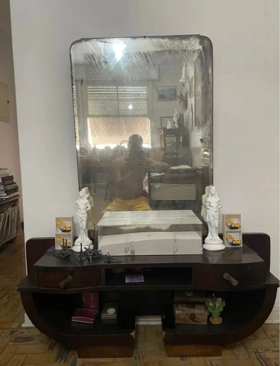 Penteadeira muito antiga com espelho estilosa  - Foto 5