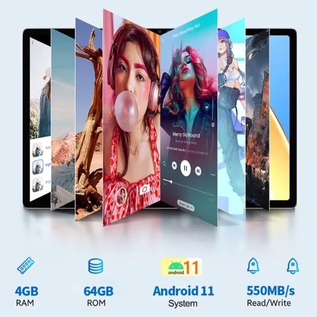 Tablet Bdf android 11  Octacore  bluetooth wifi 4gb + 64gb rom 5.000 mAh 10.1" Preto novo - Foto 3