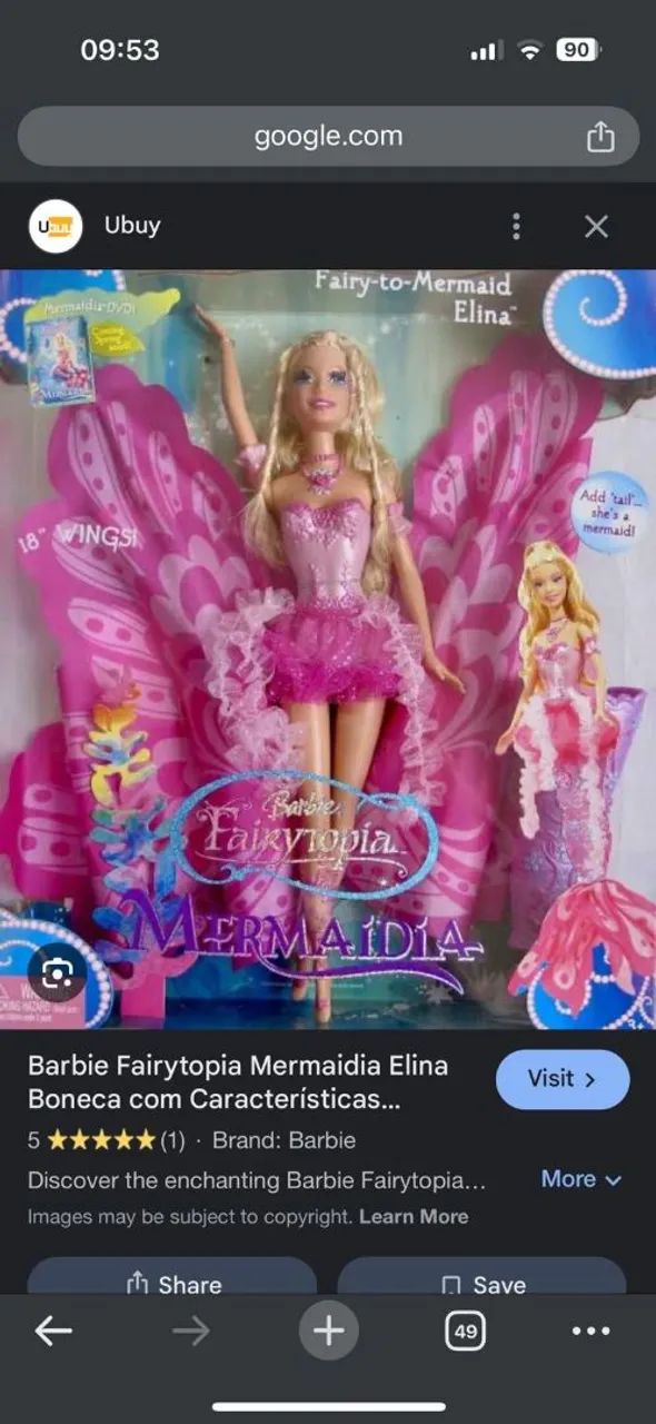 Barbie Fairytopia Mermaid Elina - Foto 2