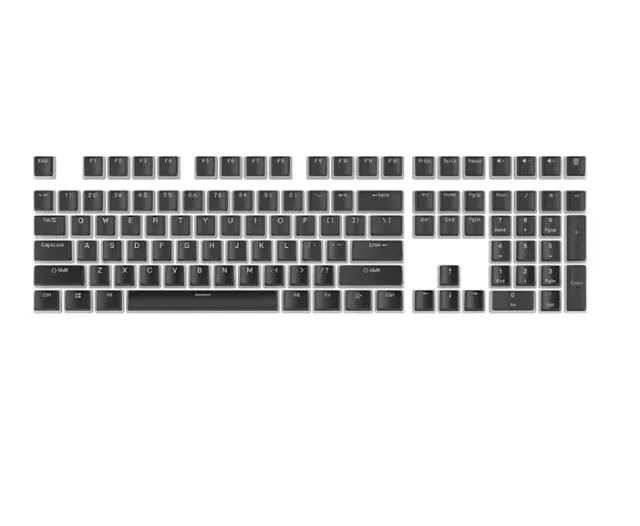 Kit De Keycaps 104 Teclas Pbt Pudding Preta
