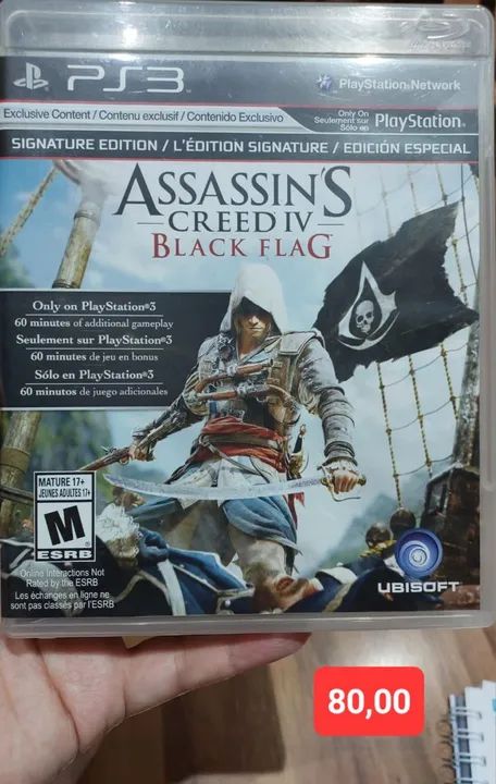 Assassins Creed IV Black Flag - PS3 - Edição Signature