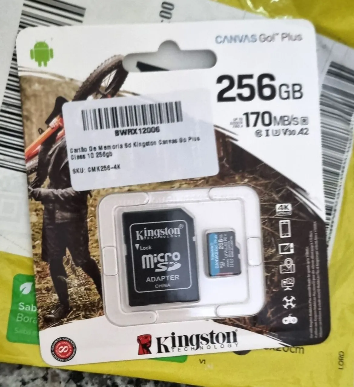 Cartão de Memória Kingston Canvas Go Plus 256GB Micro SD