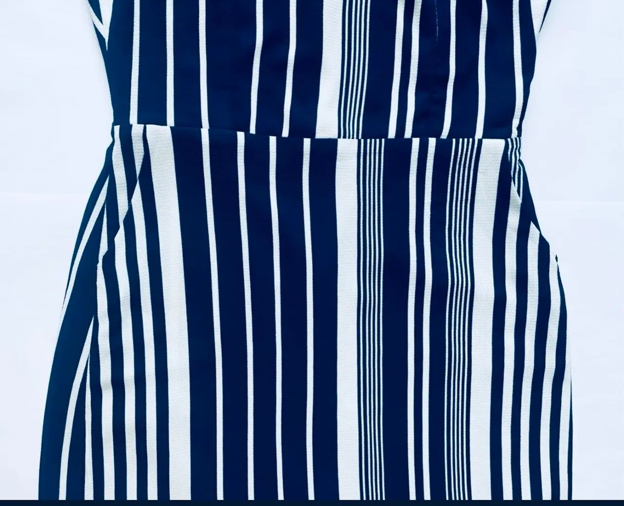 Vestido listras azul e branco tam PP Cia da Roupa - Foto 3