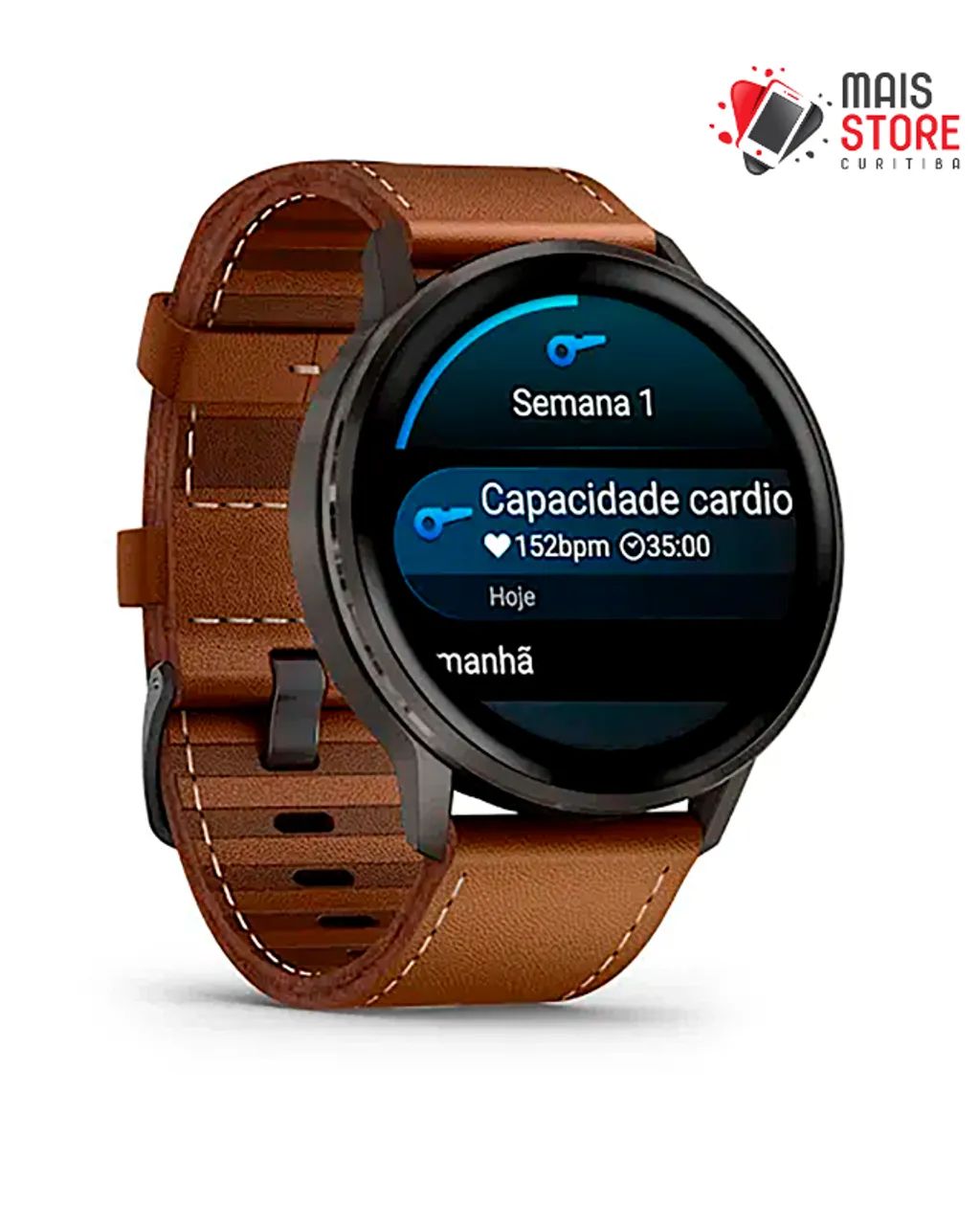 Relógio Garmin Venu 4 -45 MM - Slate/Brown (010-03013-02) + Pulseira -NovoLacrado - Foto 4